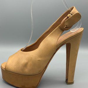 Kurt Geiger Beige Platforms in Leather (37)  - FL-SH-034